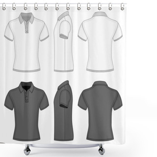 Personality  Mens  Polo Shirt And T-shirt Design Templates Shower Curtains