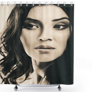 Personality  Beauty Female Portrait Shower Curtains