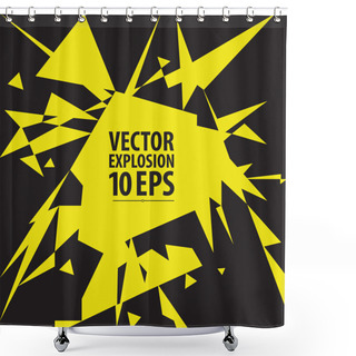 Personality  Abstract Explosion. Vector Illustration. Shower Curtains