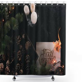 Personality  Present And Christmas Decorations Shower Curtains