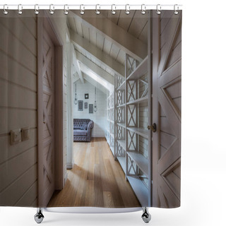 Personality  Hallway In Modern House Shower Curtains