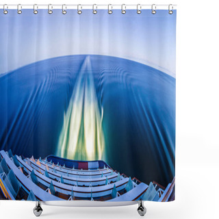 Personality  Night Scenes On Luxury Cruise Ship Shower Curtains