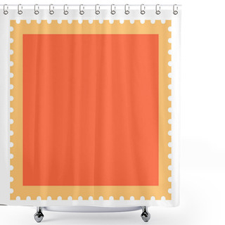 Personality  Blank Square Postage Stamp Shower Curtains