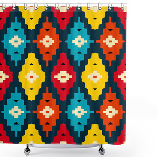 Personality  Native American Geometric Pattern Shower Curtains