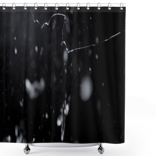 Personality  Broken Glass Texture. Isolated Realistic Cracked Shower Curtains