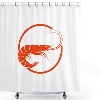 Personality  Brine Shrimp Logo Shower Curtains
