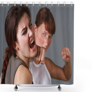 Personality  Brutal Face Punch Shower Curtains