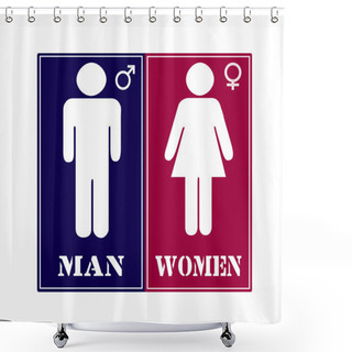 Personality  Man Women Shower Curtains