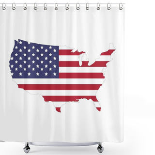 Personality  Map Of United State Of America Shower Curtains