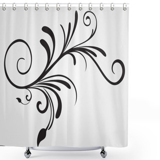 Personality  Background With Flourish Design Tattoo Shower Curtains