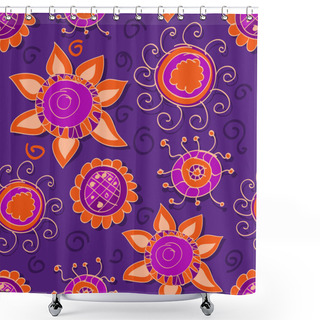 Personality  Vector Floral Background Design Shower Curtains