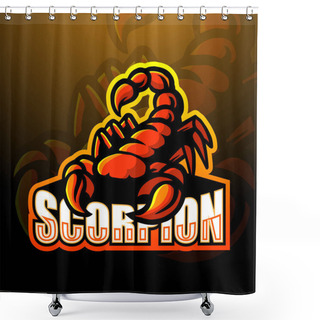 Personality  Vector Illustration Of Scorpion Mascot Esport Logo Design Shower Curtains