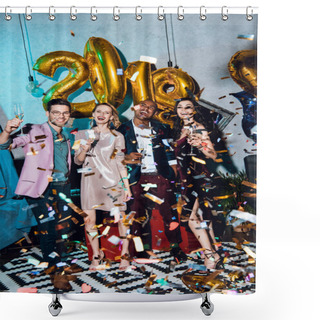 Personality  New Year Shower Curtains