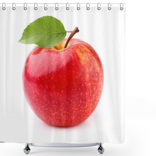 Personality  Ripe Apple With Leaf Shower Curtains
