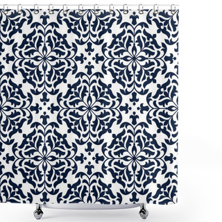 Personality  Floral Ornate Tile Or Vector Seamless Pattern Shower Curtains