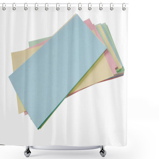 Personality  Colorful Flashcards Label On White Background Shower Curtains