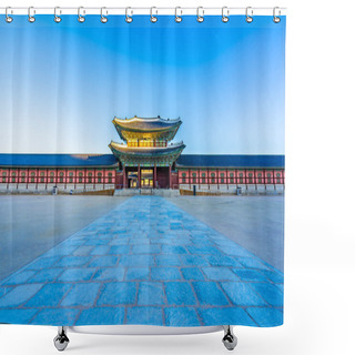 Personality  Beautiful Architecture Building Gyeongbokgung Palace In Seoul South Korea Shower Curtains