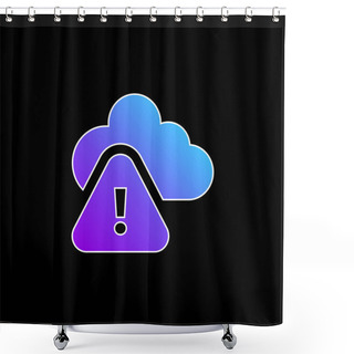 Personality  Access Denied Blue Gradient Vector Icon Shower Curtains