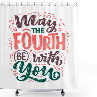 Personality  Sketch Lettering Quote About Space For Textile Design And Print . Modern Trendy Kids Concept. Doodle Illustration. Hand Drawn Card. Vector Typography Poster. Shower Curtains