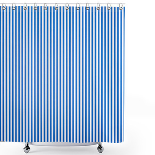 Personality  Striped Blue And White Pattern Texture Shower Curtains