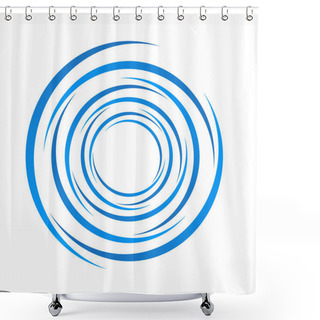 Personality  Spiral, Swirl, Twirl. Rotating Segmented Circle, Circular Swoosh Circle Design Element, Icon Vector - Stock Vector Illustration, Clip-art Graphics Shower Curtains