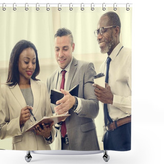 Personality  Business Team Working Together Shower Curtains