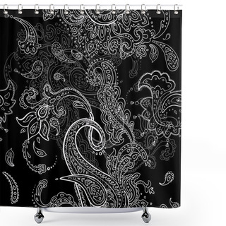 Personality  Paisley Ornament Seamless Background Shower Curtains