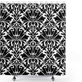 Personality  Damask Seamless Pattern Shower Curtains