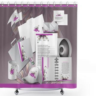 Personality  Corporate Identity Template With Abstract Elements. Shower Curtains