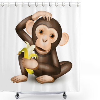 Personality  Little Monkey Shower Curtains