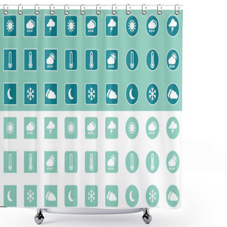 Personality  Weather Icons Shower Curtains