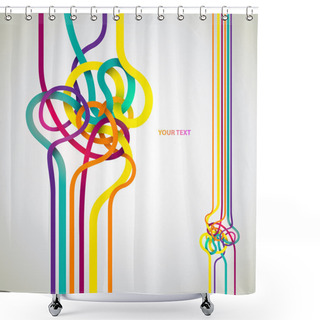 Personality  Tangled Lines Shower Curtains