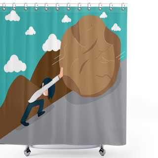 Personality  Salary Man 01 Work No Plans.When You Do Not Have A Business Plan,So Difficult To Success Point. Shower Curtains