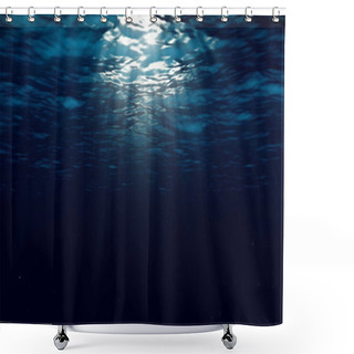 Personality  Abstract Underwater Background With Sunbeams Shower Curtains