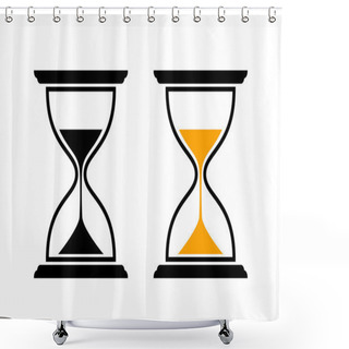 Personality  Hourglass Icons On White Background Shower Curtains