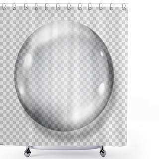 Personality  Transparent Gray Sphere Shower Curtains