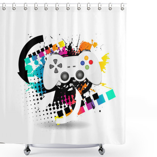 Personality  Game Joypad Shower Curtains