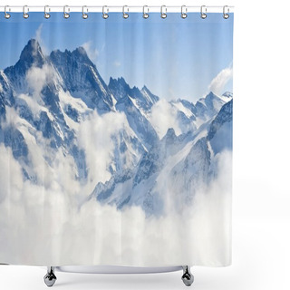 Personality  Jungfraujoch Alps Mountain Landscape Shower Curtains