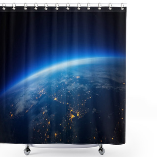 Personality  Near Space Photography 20km Above Ground Real Photo Elements Of This Image Furnished By NASA Shower Curtains