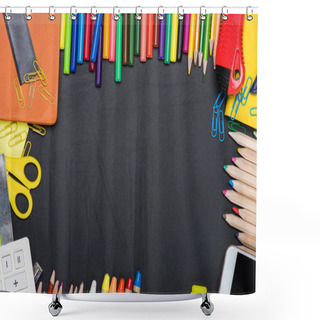 Personality  Colorful School And Office Supplies  Shower Curtains