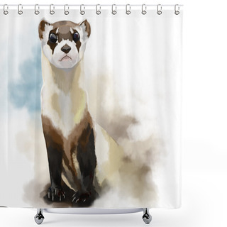 Personality  Black-footed Ferret Shower Curtains
