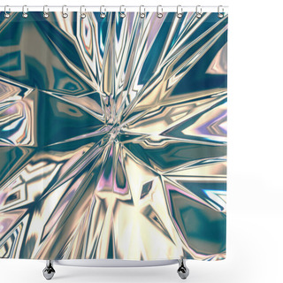 Personality  Metal Reflective Surface Shower Curtains