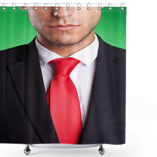 Personality  Crop Of A Young Serious Business Man Shower Curtains