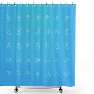 Personality  Touch Screen Line Vector Shower Curtains