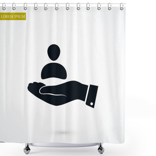 Personality  Man Web Icon Shower Curtains