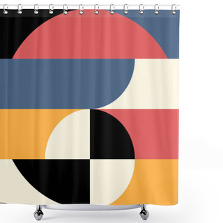 Personality  Abstract Geometric Pattern Background With Simple Shape.scandinavian Style Shower Curtains