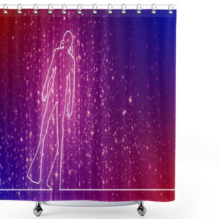 Personality  Diving Sport Concept Shower Curtains