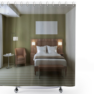 Personality  Stylish Bedroom Interior Design  Shower Curtains