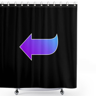 Personality  Arrow Shape Pointing To Left Blue Gradient Vector Icon Shower Curtains