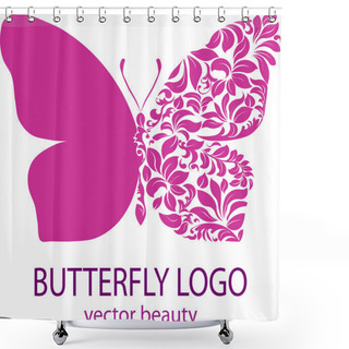 Personality   Butterfly Logo Shower Curtains